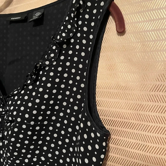 EXPRESS~BLACK SILK BLOUSE~12 - Picture 4 of 6